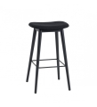 HOKER TAPICEROWANY NA DREWNIANEJ PODSTAWIE FIBER BAR STOOL / WOOD BASE H: 75CM MUUTO - RÓŻNE KOLORY