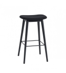 HOKER TAPICEROWANY NA DREWNIANEJ PODSTAWIE FIBER BAR STOOL / WOOD BASE H: 75CM MUUTO - RÓŻNE KOLORY