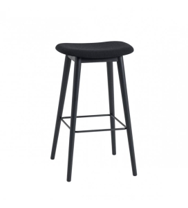 HOKER TAPICEROWANY NA DREWNIANEJ PODSTAWIE FIBER BAR STOOL / WOOD BASE H: 75CM MUUTO - RÓŻNE KOLORY