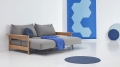Sofa rozkładana MALLOY dębowe podłokietniki Innovation Living różne warianty