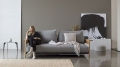 Sofa rozkładana MALLOY dębowe podłokietniki Innovation Living różne warianty