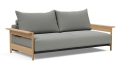 Sofa rozkładana MALLOY dębowe podłokietniki Innovation Living różne warianty