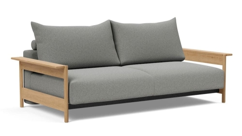 Sofa rozkładana MALLOY dębowe podłokietniki Innovation Living różne warianty