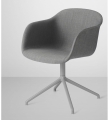 FOTEL TAPICEROWANY NA PODSTAWIE KRZYŻAKOWEJ FIBER ARMCHAIR SWIVEL BASE W. O. RETURN MUUTO - RÓŻNE KOLORY