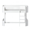 Łóżko  Mini +  low loft bed white Oliver Furniture