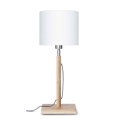 LAMPA STOŁOWA FUJI BAMBUSOWA PODSTAWA, LNIANY ABAŻUR, WIELE KOLORÓW	- IT'S ABOUT ROMI