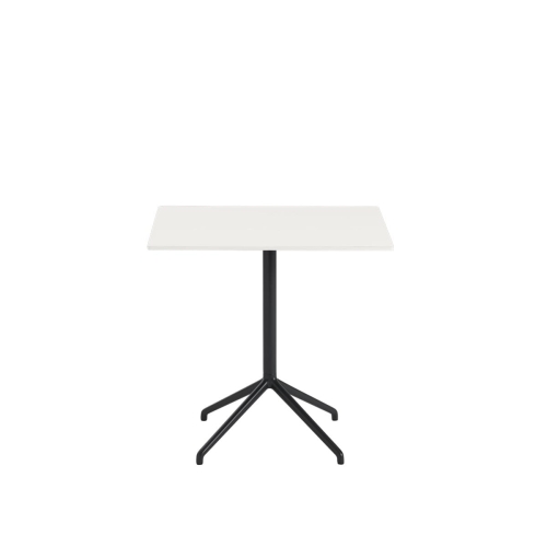 MUUTO stół STILL 75 x 65 biały laminat/czarny, różne wysokości 
