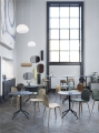 MUUTO stół STILL 75 x 65 biały laminat/czarny, różne wysokości 