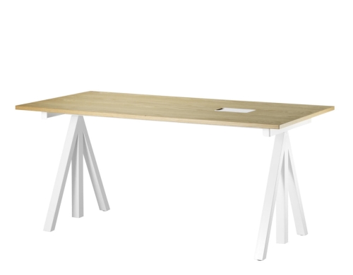 Biurko z regulacją wysokości WORK DESK height adjustable dąb/białe STRING różne rozmiary