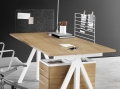 Biurko z regulacją wysokości WORK DESK height adjustable dąb/białe STRING różne rozmiary