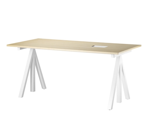  Biurko z regulowana wysokością WORK DESK height adjustable jesion/białe STRING różne rozmiary  