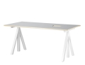  Biurko z regulacją wysokości WORK DESK height adjustable szare linoleum/białe STRING różne rozmiary 