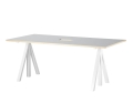  Biurko z regulacją wysokości WORK DESK height adjustable szare linoleum/białe STRING różne rozmiary 