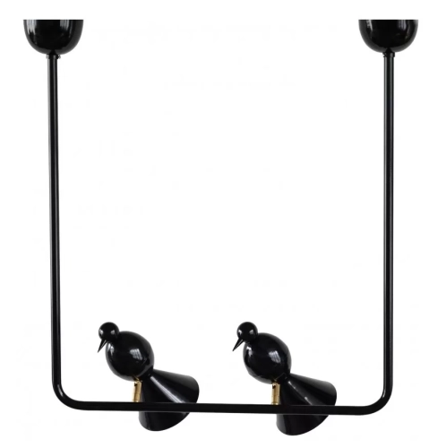 Lampa Wisząca Alouette 2 Bird Czarna Atelier Areti