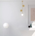 Lampa Wisząca Plates Mosiężna Atelier Areti