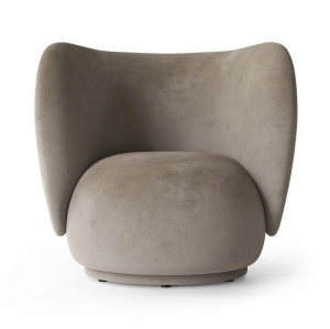 Fotel Rico Welwet Piaskowy Ferm Living