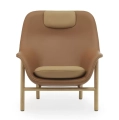 Fotel Drape Wysoki Ultra Leather Dąb Normann Copenhagen
