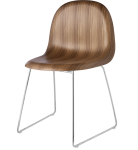 GUBI krzesło 3D SLEDGE WOOD sztaplowane, orzech amerykański różne warianty
