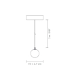 ZAWIESZENIE DO LAMP ROSETTE MINI G4 UMAGE - POJEDYNCZE, CZARNE