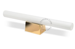 Złota lampa ścienna lub sufitowa S14d Bob - świetlówka szkło opalowe bob.030.gs Zangra różne warianty