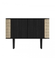 KOMODA 2-DRZWIOWA TREASURES BLACK OAK UMAGE - CZARNY DĄB / PLECIONKA WIEDEŃSKA