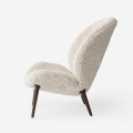 Fotel Lodge Lounge Chair - Vipp466 Curly 09 / Dark Oak