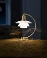 LOUIS POULSEN lampa stołowa PH 2/2 LUNA  mosiądz / szkło opalowe