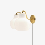 LOUIS POULSEN lampa ścienna VL RING CROWN 2 miedź/ szkło opalowe