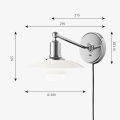 LOUIS POULSEN lampa ścienna PH 2/1 szkło opalowe