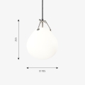LOUIS POULSEN lampa wisząca MOSER szkło opalowe różne warianty