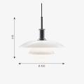 LOUIS POULSEN lampa wisząca PH 4½-4 GLASS