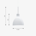 LOUIS POULSEN lampa wisząca TOLDBOD 22 cm szklana