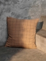 Poduszka Grid 50x50cm Brown Cotton Ferm Living 