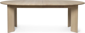 Stół Bevel rozkładany x 2 White Oiled Beech Ø117-217cm  Ferm Living