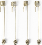 Świeczniki na choinkę Forest mosiądz 4 szt. Ferm Living  