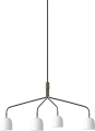 Lampa wisząca HOWARD 4-ramienna długa GUBI różne warianty