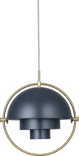 Lampa wisząca MULTI-LITE mosiądz/granatowa Ø 32 cm Gubi