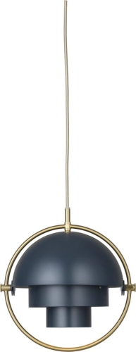 Lampa wisząca MULTI-LITE mosiądz/granatowa Ø 25,5 cm Gubi 