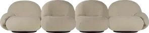 Sofa ogrodowa PACHA czteroczęściowa z podłokietnikami i podłokietnikami wewnętrznymi GUBI