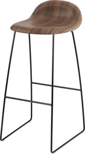 Stołek barowy 3D SLEDGE 75 orzech amerykański Gubi