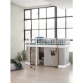 Łóżko LOW LOFT na niskiej antresoli 138cm Wood Oak/White  Oliver Furniture