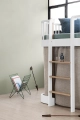 Łóżko LOW LOFT na niskiej antresoli 138cm Wood Oak/White  Oliver Furniture