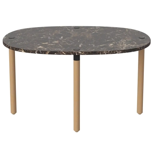Stolik Kawowy Tuk H;42 Cm Brązowy Marmur Bolia