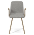 Krzesło Palm Dąb Bielony Light Grey Melange Bolia