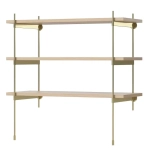 Regał Rod 01 Dąb Bielony Mosiężna Rama Bolia