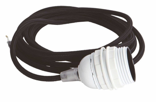 Przewód czarny z oprawą E27 House Doctor 