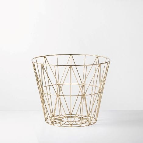 Kosz druciany WIRE ferm Living Brass  L ostatnie sztuki!