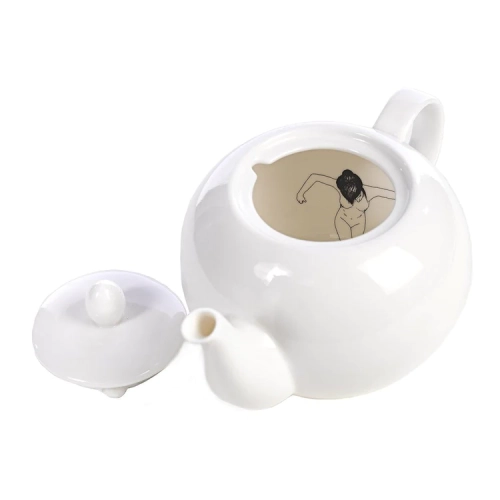 Dzbanek na herbatę UNDRESSED biała porcelana Pols Potten 