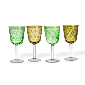 Zestaw kieliszków do wina TIE UP zielony Pols Potten 