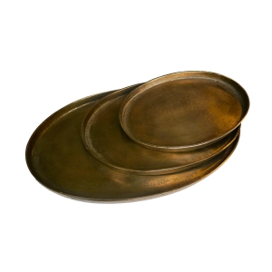 Zestaw półmisków ANTIQUE OVAL mosiężny Pols Potten
